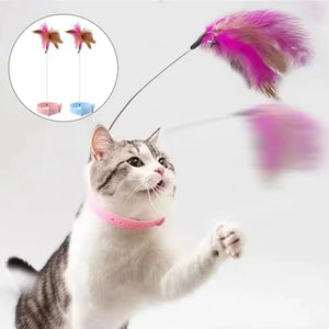 Interactive Cat Toys Funny Feather Teaser Stick with Bell