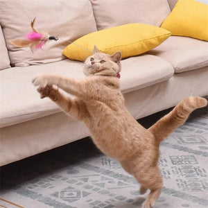 Interactive Cat Toys Funny Feather Teaser Stick with Bell